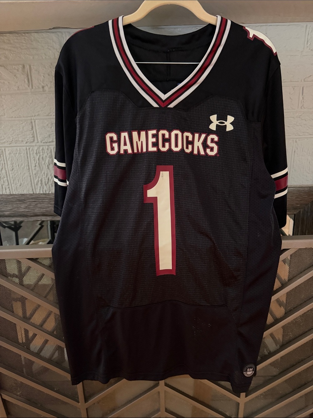 Under Armour Black & Garnet Gamecocks Football Jersey #1